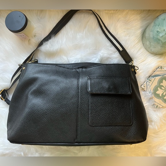ATAO black leather tote double strap bag - Picture 3 of 10